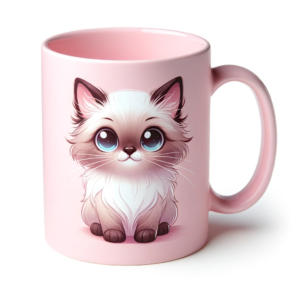 Charming Pink Siamese Cat Mug
