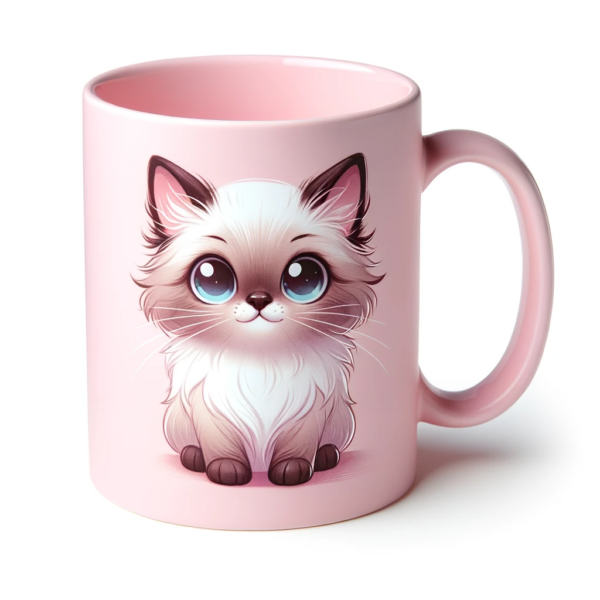 Charming Pink Siamese Cat Mug