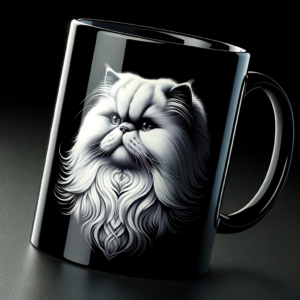 Elegant Black Persian Cat Mug